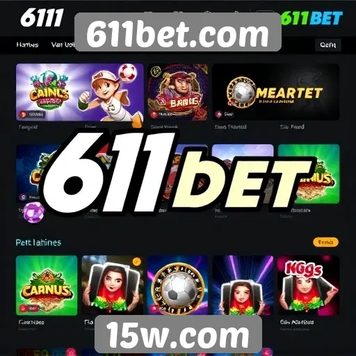 Variedade de jogos disponíveis no 611bet